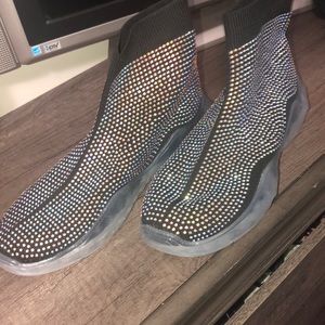 Jeweled Black Shoes. BRAND NEW